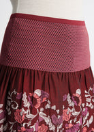 Kurzer One Size Rock LACROS-W mit Gummibund und Muster in Bordeaux