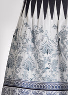 Kurzer One Size Rock LACROSA-S mit Gummiband und Vogelmuster in Blau