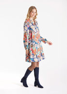 Kurzes Kleid DYRA aus Tencel mit V - Ausschnitt - FOX'S - Fashion