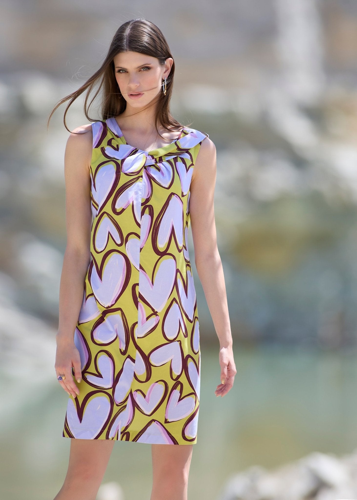 Kurzes Kleid QUIVI aus Viskose - Baumwoll - Mix in A - Linie - FOX'S - Fashion