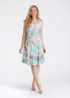 Kurzes Kleid UNGANA mit V - Ausschnitt und Paisley - Print - FOX'S - Fashion