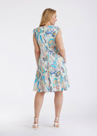 Kurzes Kleid UNGANA mit V - Ausschnitt und Paisley - Print - FOX'S - Fashion