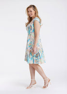 Kurzes Kleid UNGANA mit V - Ausschnitt und Paisley - Print - FOX'S - Fashion