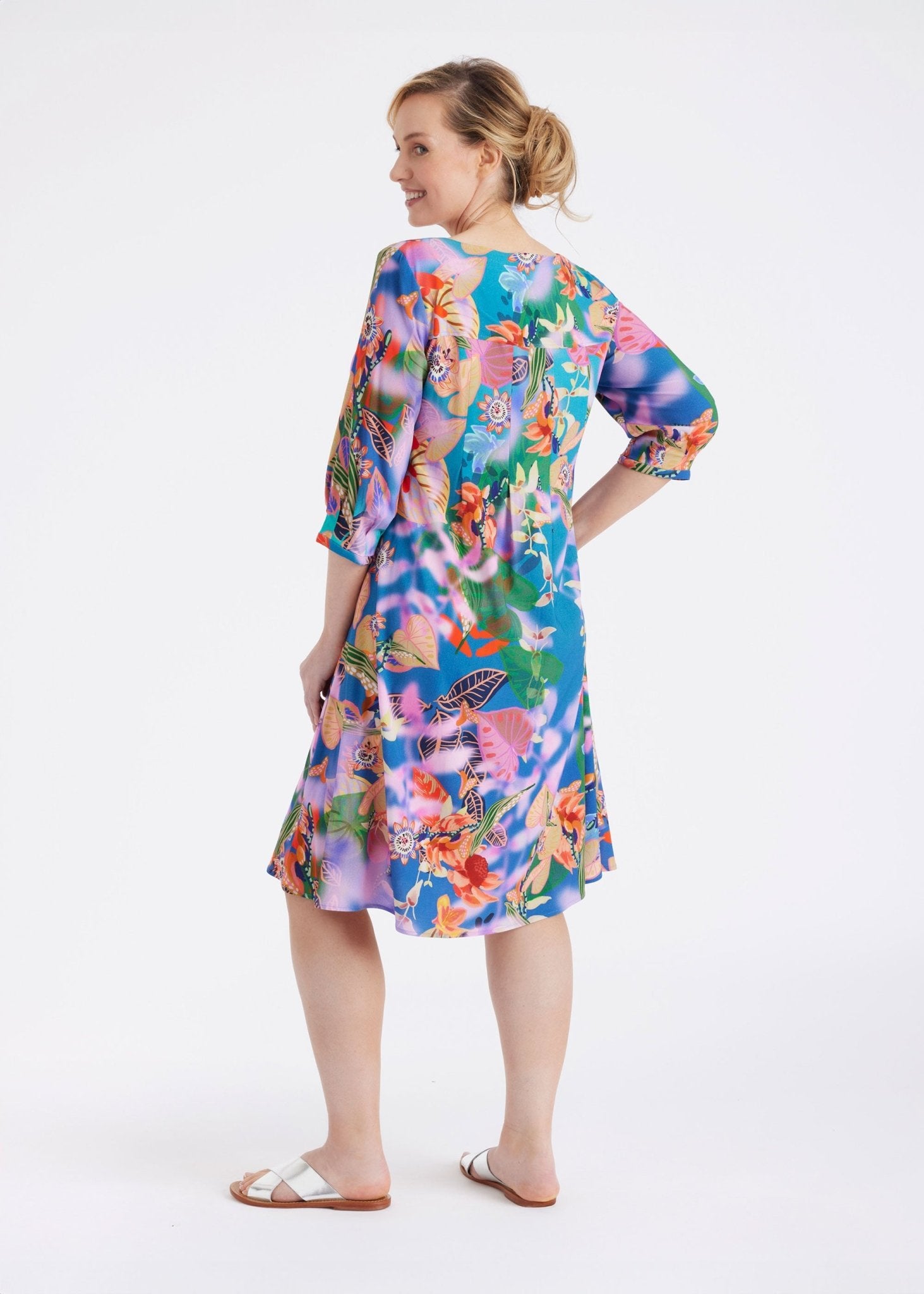 Kurzes Kleid VENZIA mit 3/4 - Arm und Eingrifftaschen - FOX'S - Fashion
