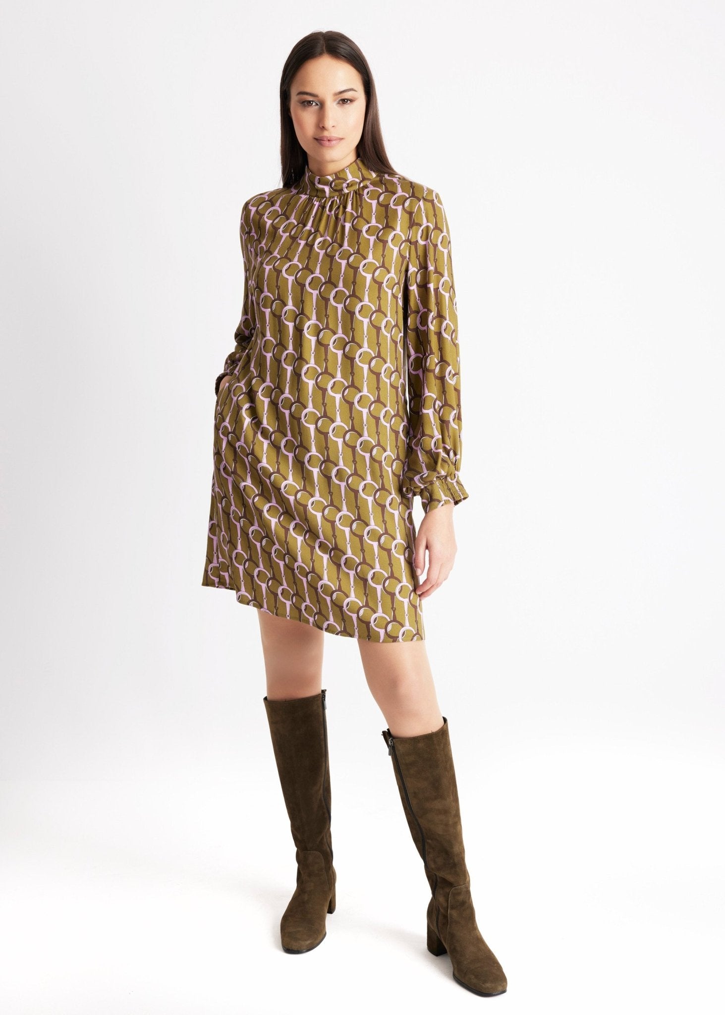 Kurzes Kleid VYBYLIA aus 100 % Viskose in A-Linie - FOX'S-Fashion