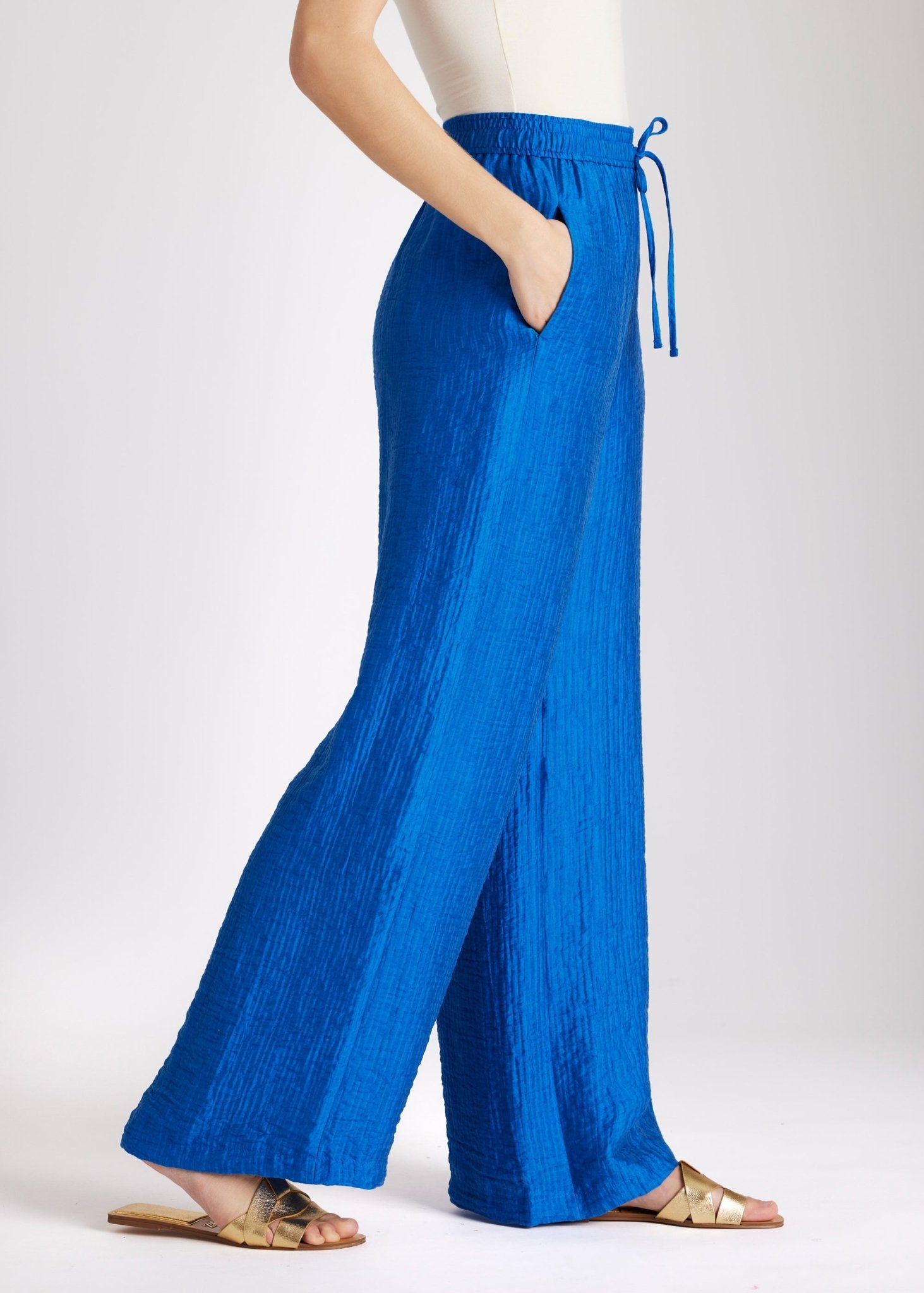 Lange Hose NAJUPI aus Viskose - Lyocell - Mix mit weitem Bein - FOX'S - Fashion