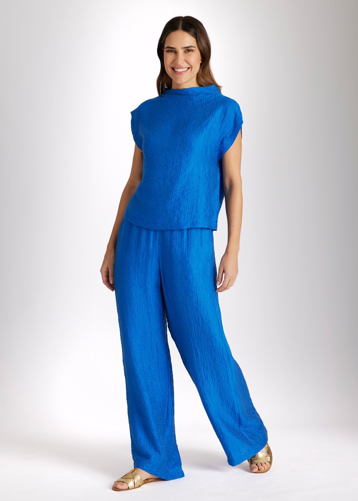 Lange Hose NAJUPI aus Viskose - Lyocell - Mix mit weitem Bein - FOX'S - Fashion