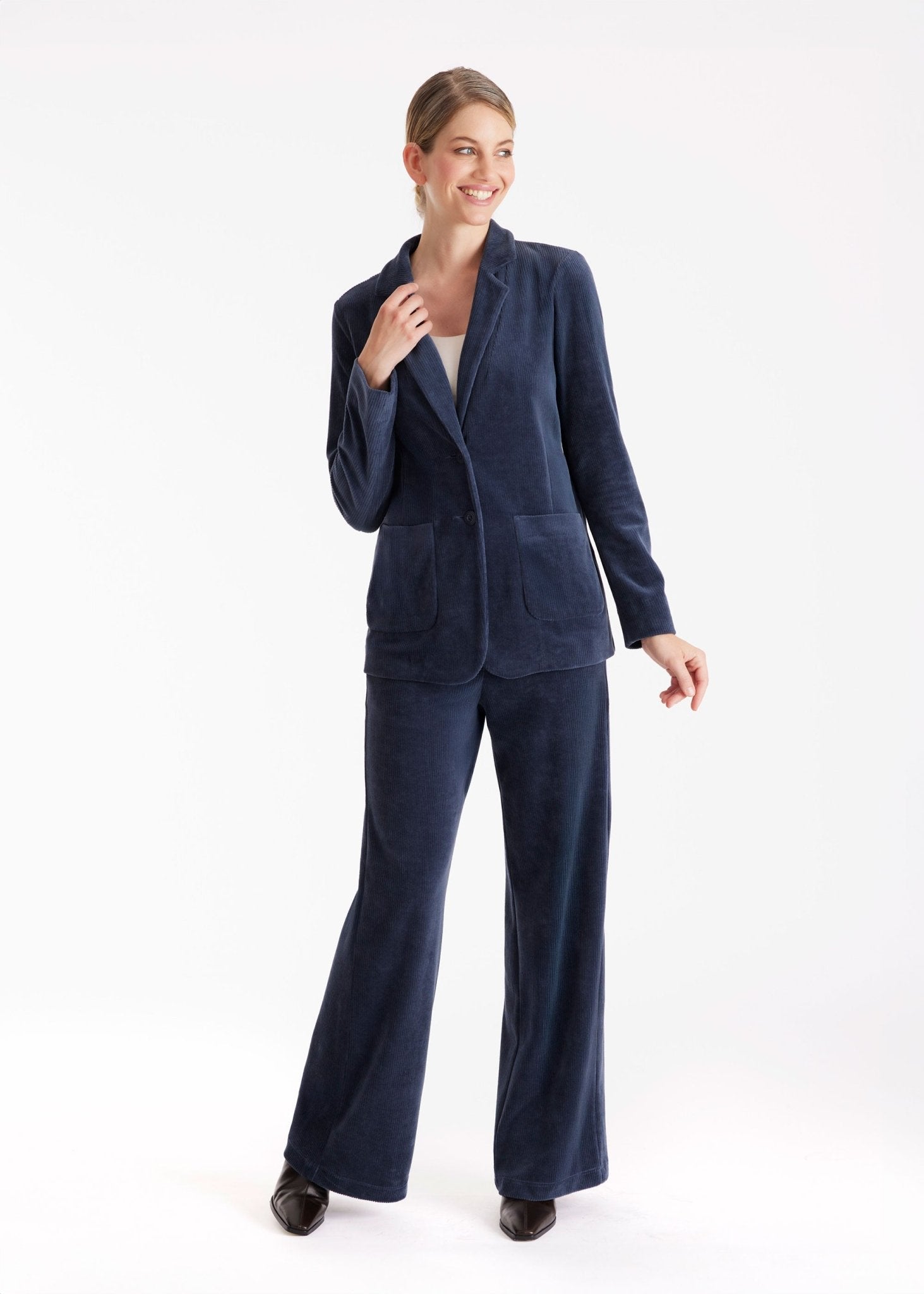 Langer Blazer WACORBLA aus Baumwoll - Cord - FOX'S - Fashion