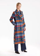 Langer Mantel ZUQUIT mit Revers in Karomuster - FOX'S - Fashion