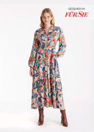 Langes Kleid DYOTI aus Tencel mit V - Ausschnitt - FOX'S - Fashion