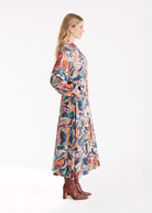 Langes Kleid DYOTI aus Tencel mit V - Ausschnitt - FOX'S - Fashion