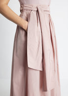 Langes Kleid SELONGIA im Patch aus Viskosejersey und Taft - FOX'S-Fashion