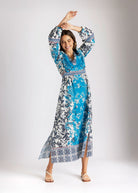 Langes, tailliertes Kleid YIJE aus 100 % Baumwolle - FOX'S - Fashion