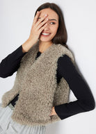 Legere Weste MUWI aus Teddystoff - FOX'S-Fashion