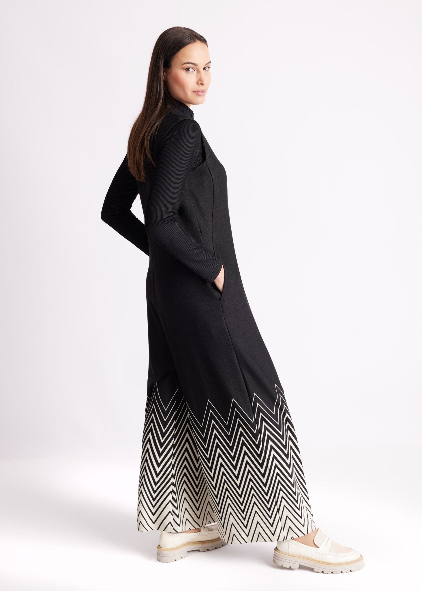 Legerer Jumpsuit YIMSUI aus Feinstrickjersey - FOX'S-Fashion