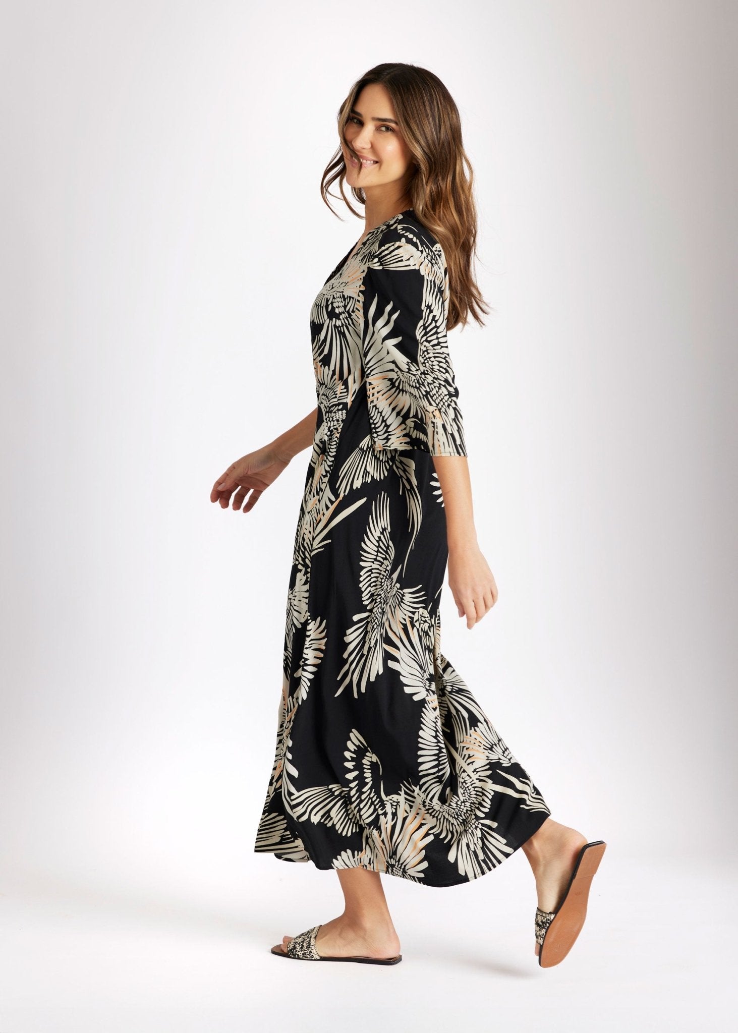 Legeres Midi - Kleid WYNADJA aus Viskose - FOX'S - Fashion