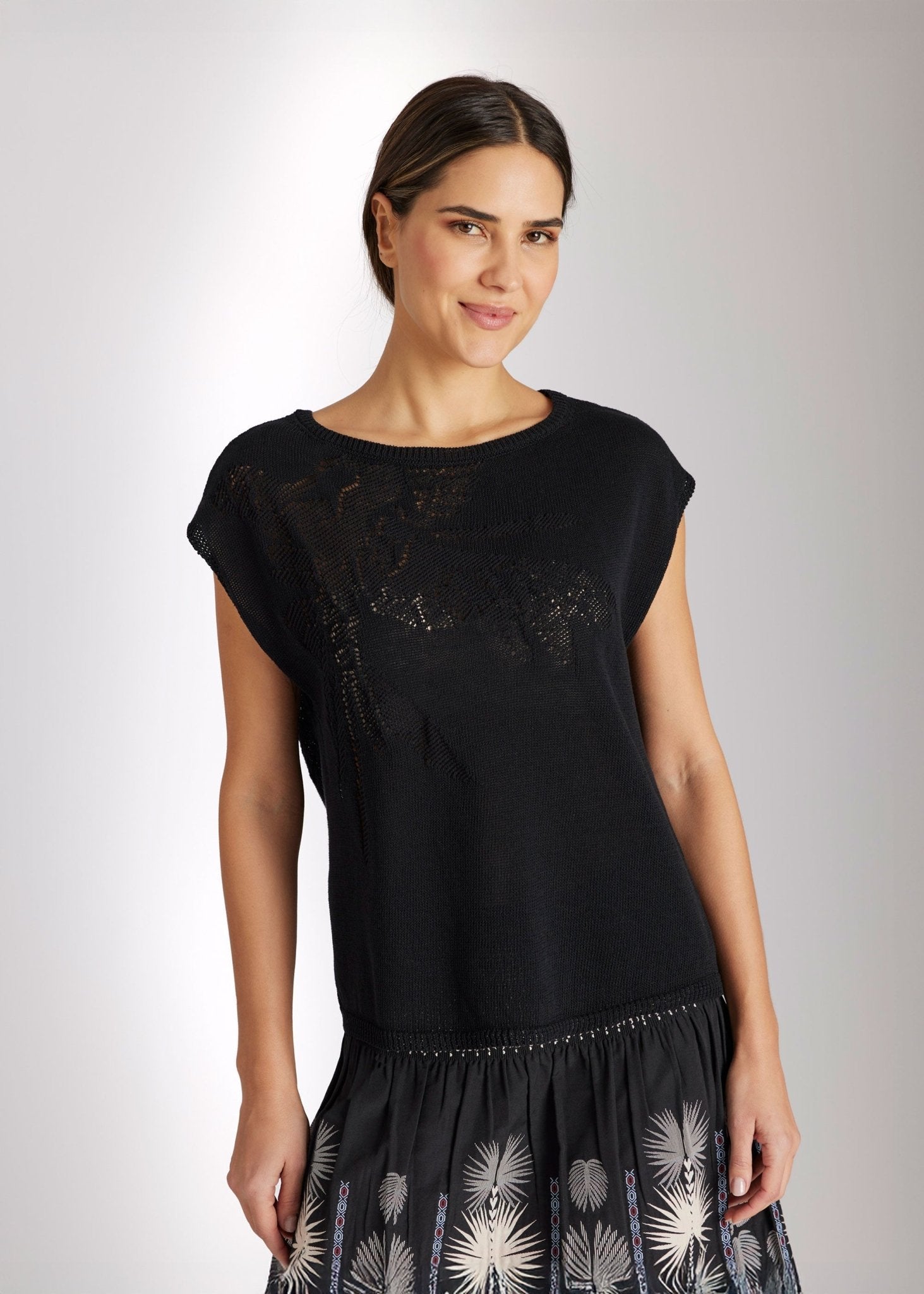 Legeres Strickshirt TOPANI aus Baumwolle und Leinen - FOX'S - Fashion