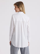 Longbluse BABLUE mit V - Ausschnitt und raffinierter Falte - FOX'S - Fashion