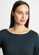 Midi-Kleid JAROBO aus Viskose-Mix mit leichter O-Form - FOX'S-Fashion