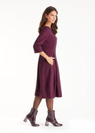 Midi - Kleid JAROBO mit Rundhals und leichter O - Form - FOX'S - Fashion