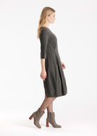 Midi - Kleid JAROBO mit Rundhals und leichter O - Form - FOX'S - Fashion