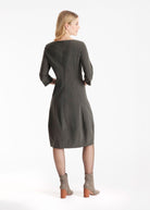 Midi - Kleid JAROBO mit Rundhals und leichter O - Form - FOX'S - Fashion