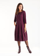Midi - Kleid JAROBO mit Rundhals und leichter O - Form - FOX'S - Fashion