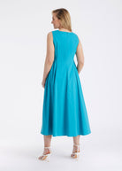 Midi - Kleid MONYX mit Falten und V - Ausschnitt - FOX'S - Fashion