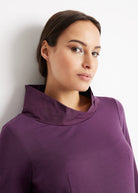 Midi-Kleid SIROBO im Patch aus Viskosejersey und Taft mit O-Form - FOX'S-Fashion