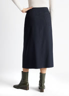 Midi-Rock AJERO aus Viskose-Mix in A-Linie - FOX'S-Fashion