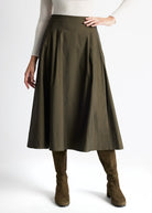 Midi-Rock JUANIRO aus Viskose-Mix in A-Linie - FOX'S-Fashion