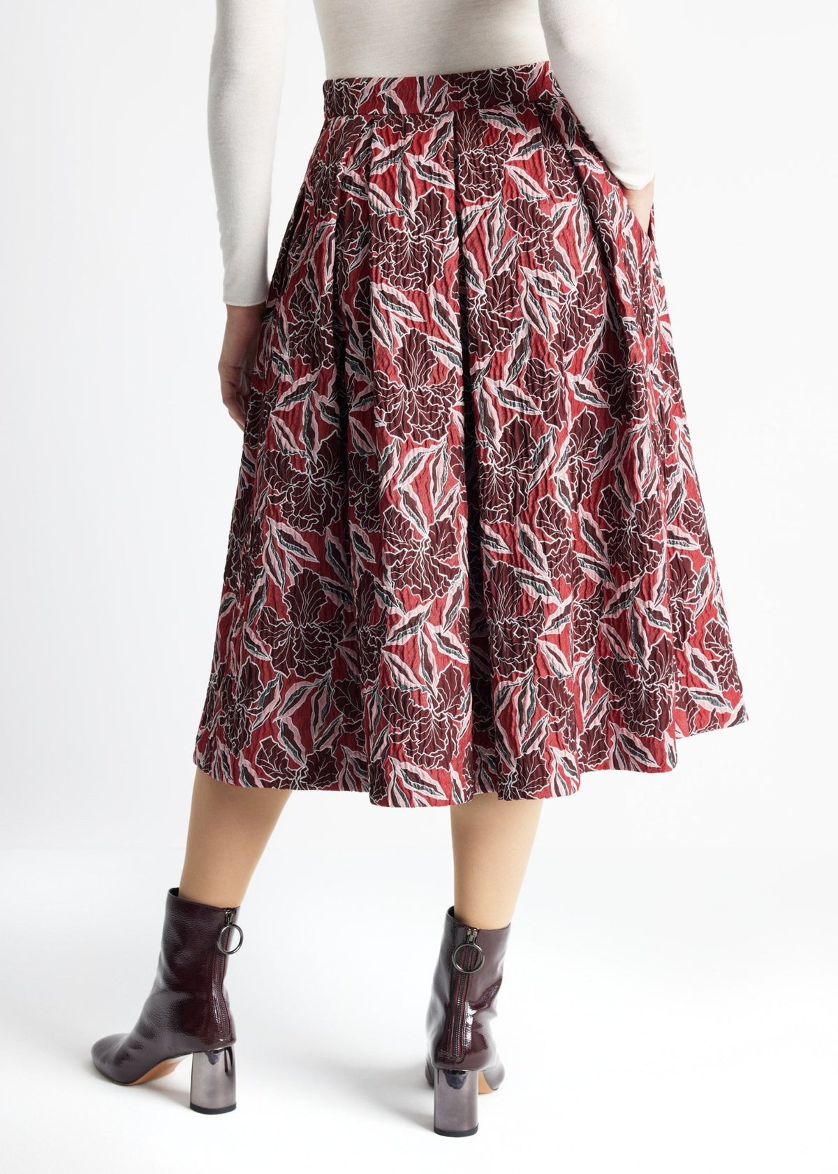 Midi-Rock WUPERO aus Viskose-Baumwoll-Mix in A-Linie - FOX'S-Fashion