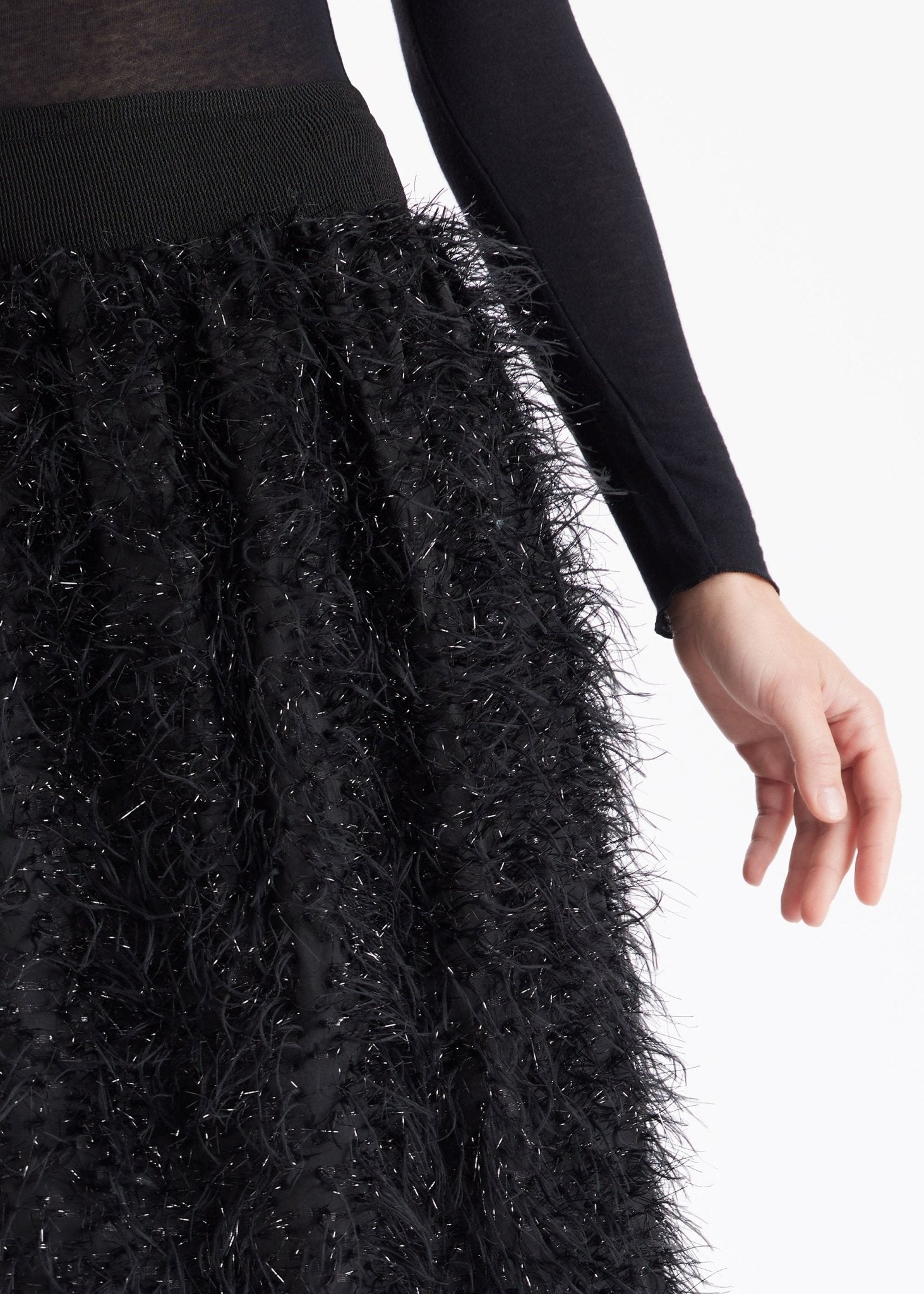 One Size Rock LAFEDRO in Midi - Länge mit Fransen - Optik - FOX'S - Fashion