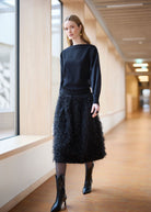 One Size Rock LAFEDRO in Midi - Länge mit Fransen - Optik - FOX'S - Fashion