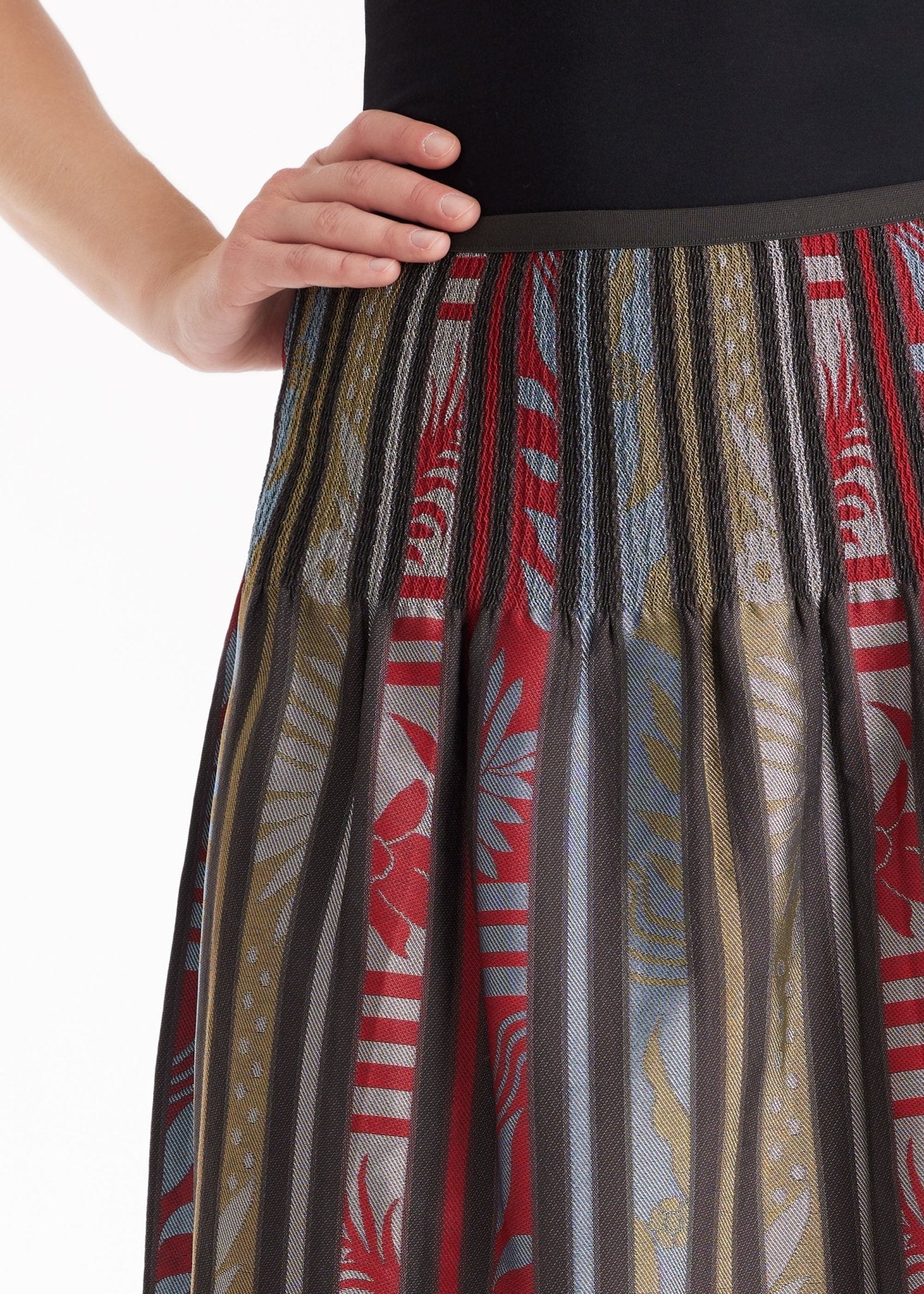 One Size Rock LAFOLKORO in Midi - Länge mit Falten - FOX'S - Fashion
