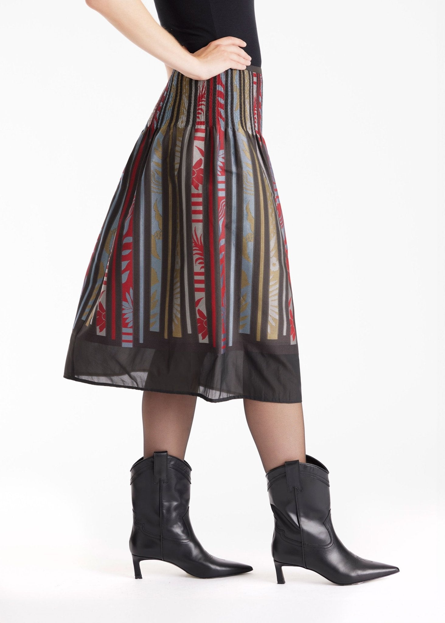One Size Rock LAFOLKORO in Midi - Länge mit Falten - FOX'S - Fashion
