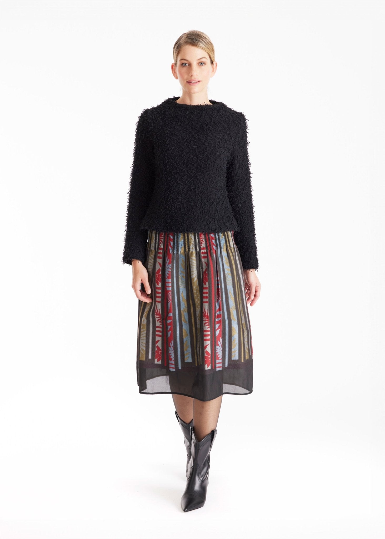One Size Rock LAFOLKORO in Midi - Länge mit Falten - FOX'S - Fashion