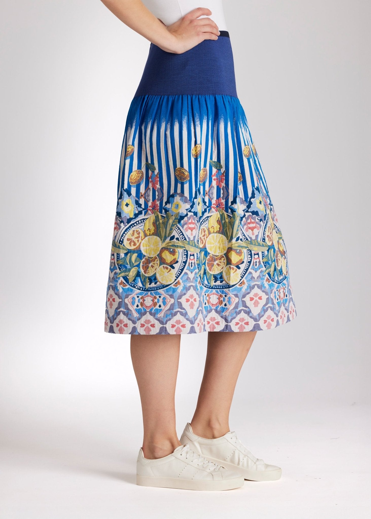 One Size Rock LONGERO - S aus Baumwollmix in Midi - Länge mit Gummibund - FOX'S - Fashion