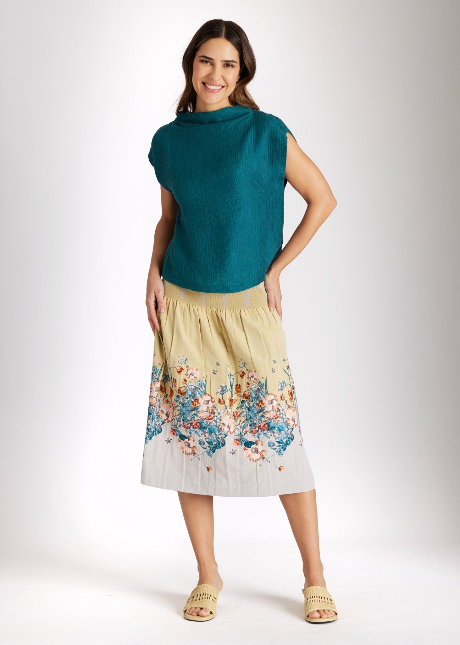 One Size Rock LONGERO - S aus Baumwollmix in Midi - Länge mit Gummibund - FOX'S - Fashion