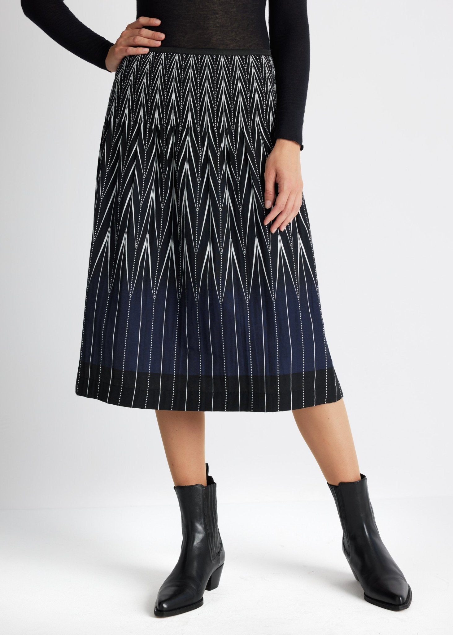 One Size Rock LONGERO-W aus Baumwoll-Mix in Midi-Länge mit Gummibund - FOX'S-Fashion