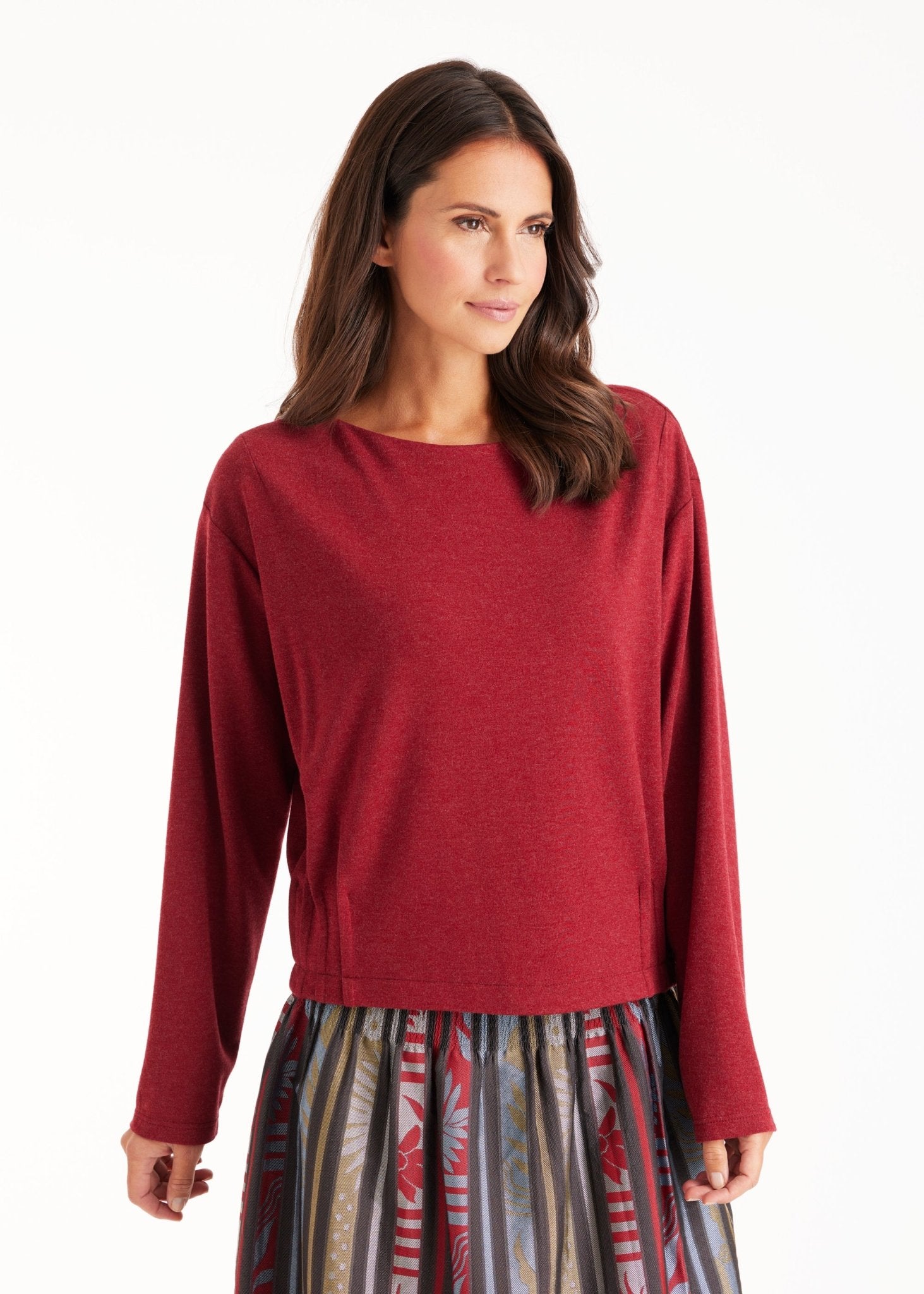Pullover OLOVA mit U - Boot - Ausschnitt und Biesen - FOX'S - Fashion