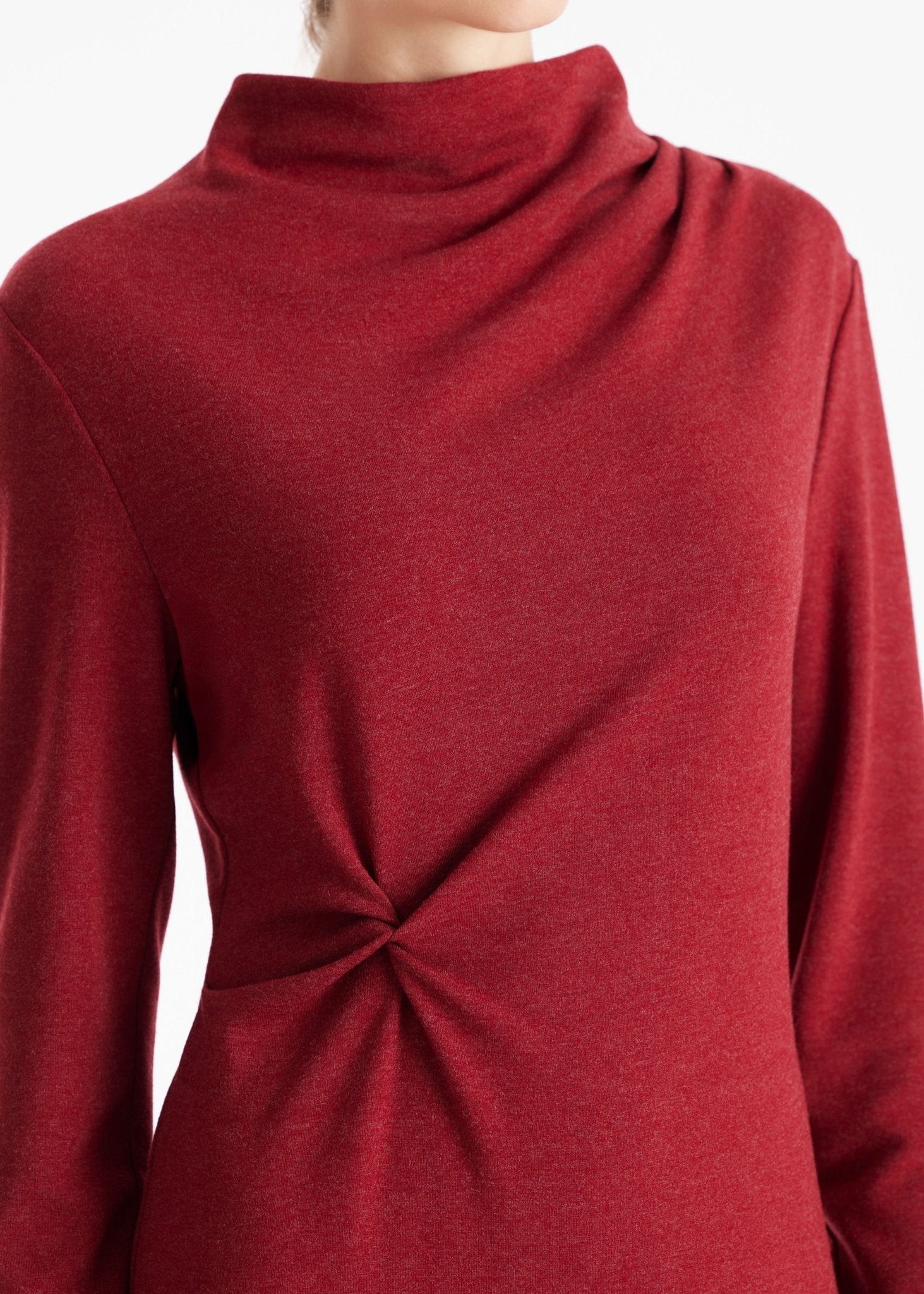 Schmales Kleid OREYA mit hohem Kragen - FOX'S - Fashion