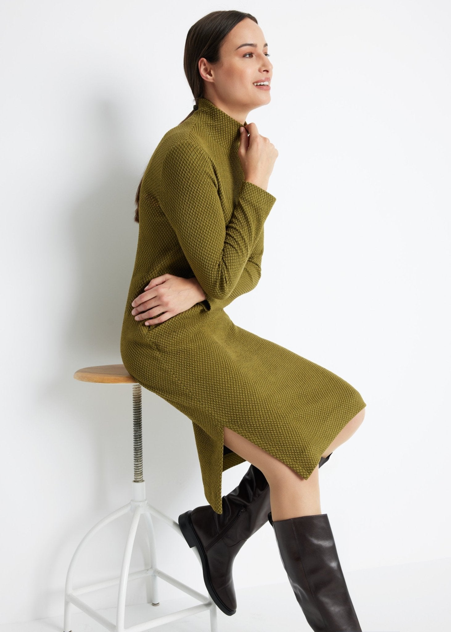 Schmales Kleid PANOLI aus Viskose-Mix mit Stretch - FOX'S-Fashion