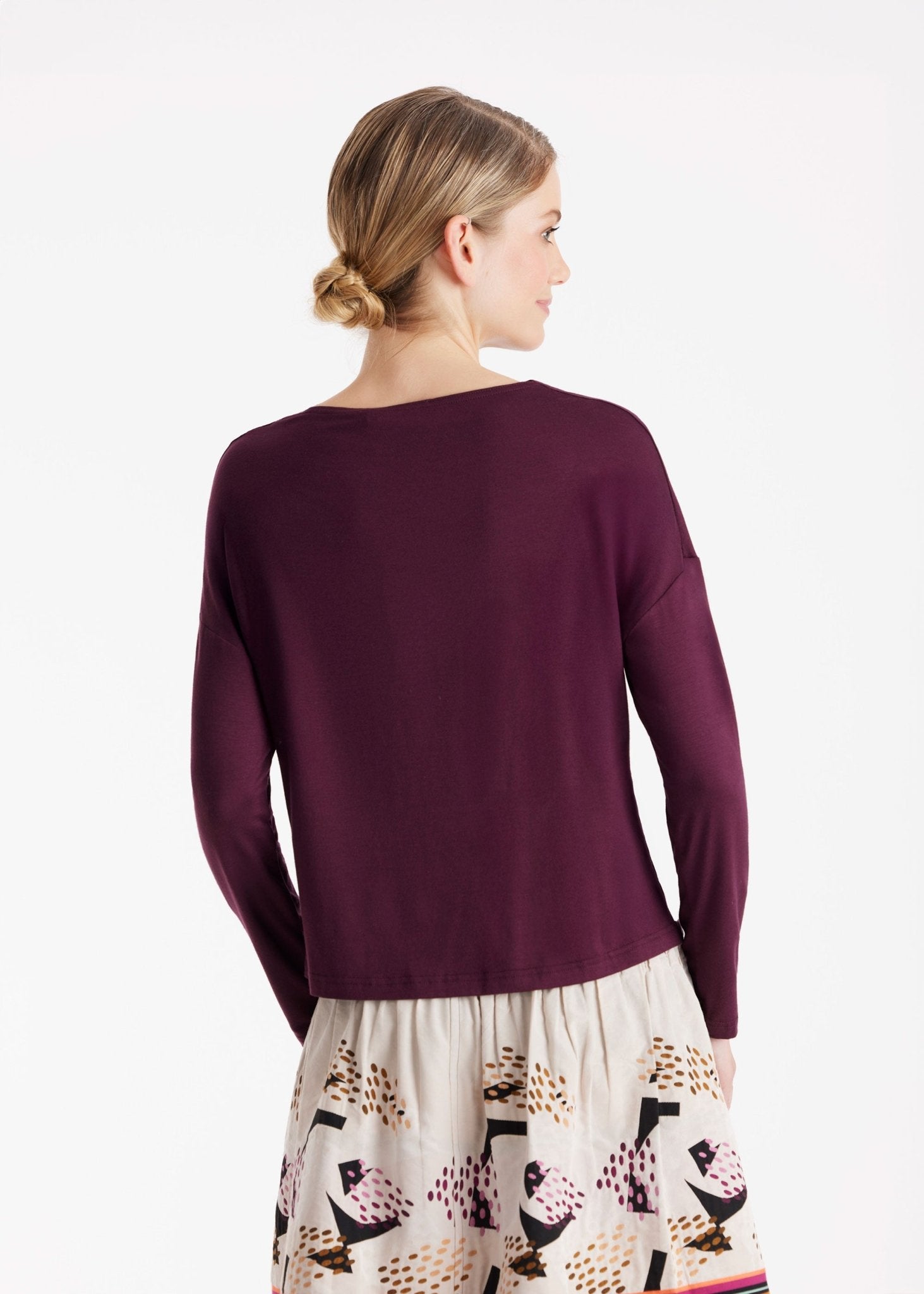 Shirt CISQUIT mit Wasserfallkragen und langem Arm - FOX'S - Fashion