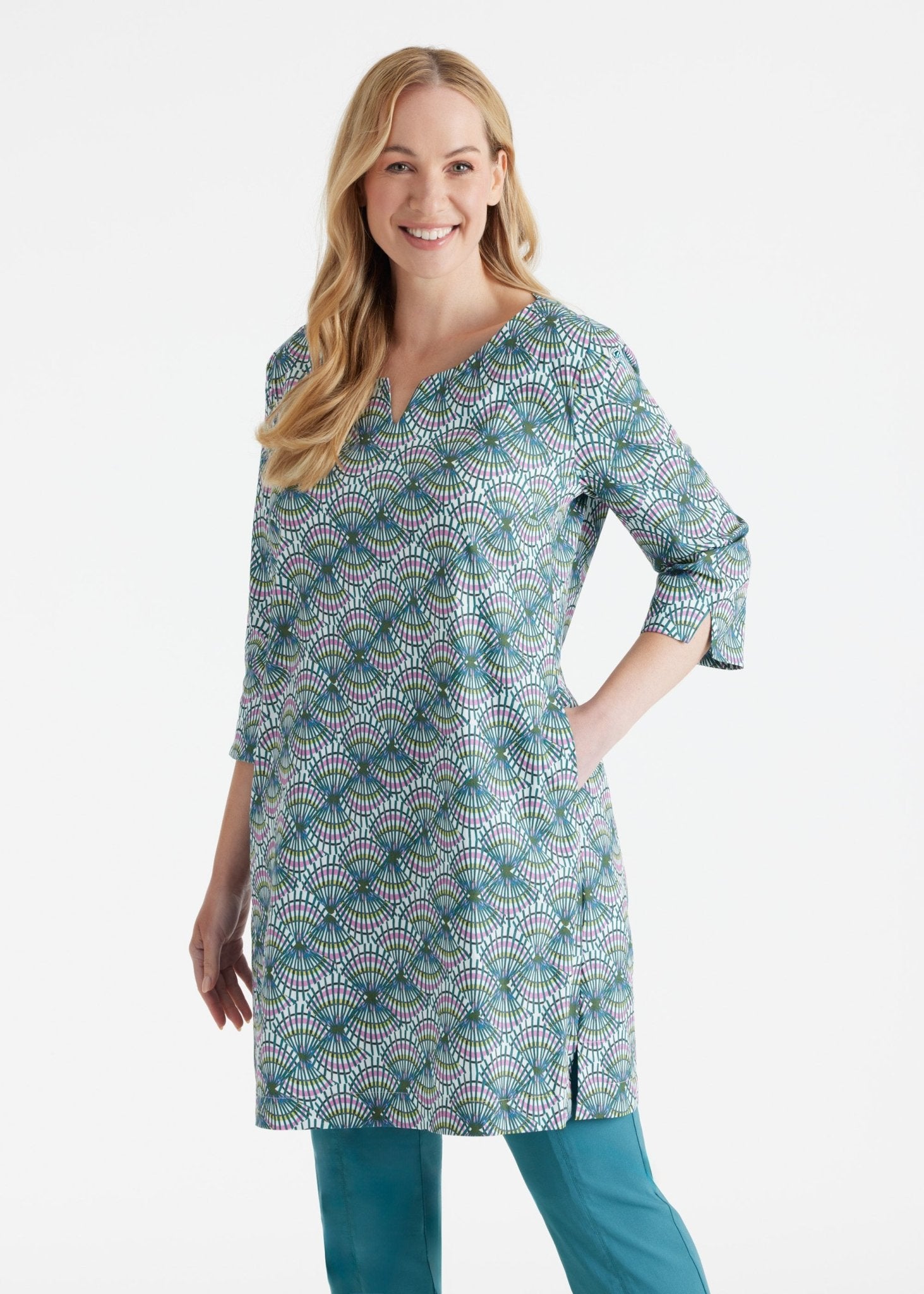 Taillierte Tunika UKUNIA aus Bio - Baumwolle mit Stretch - FOX'S - Fashion