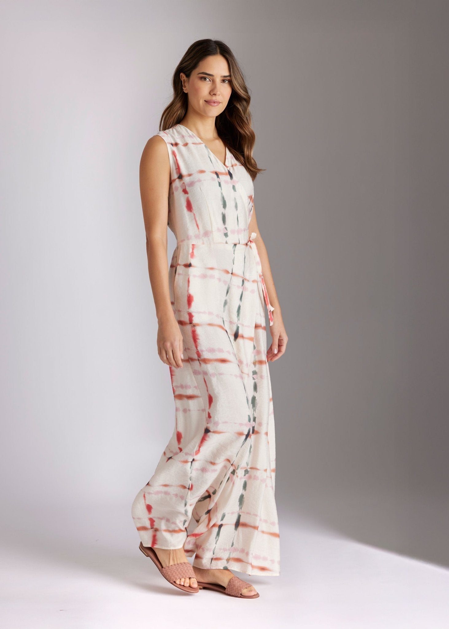 Taillierter Jumpsuit XYMPA aus Viskose mit weitem Bein - FOX'S - Fashion