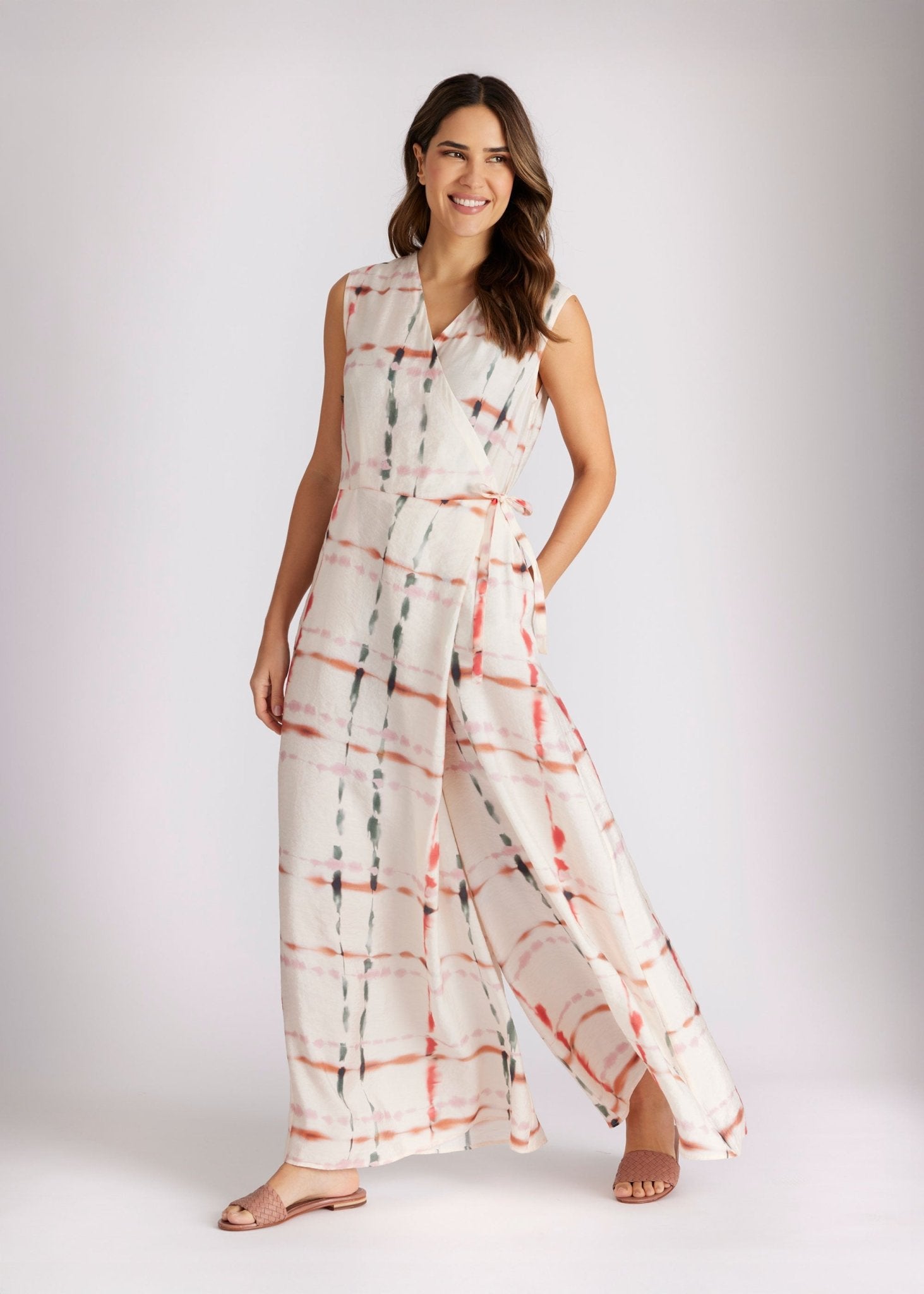 Taillierter Jumpsuit XYMPA aus Viskose mit weitem Bein - FOX'S - Fashion