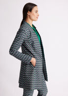 Taillierter Longblazer ESKAJA aus Viskose-Mix mit Reißverschluss - FOX'S-Fashion