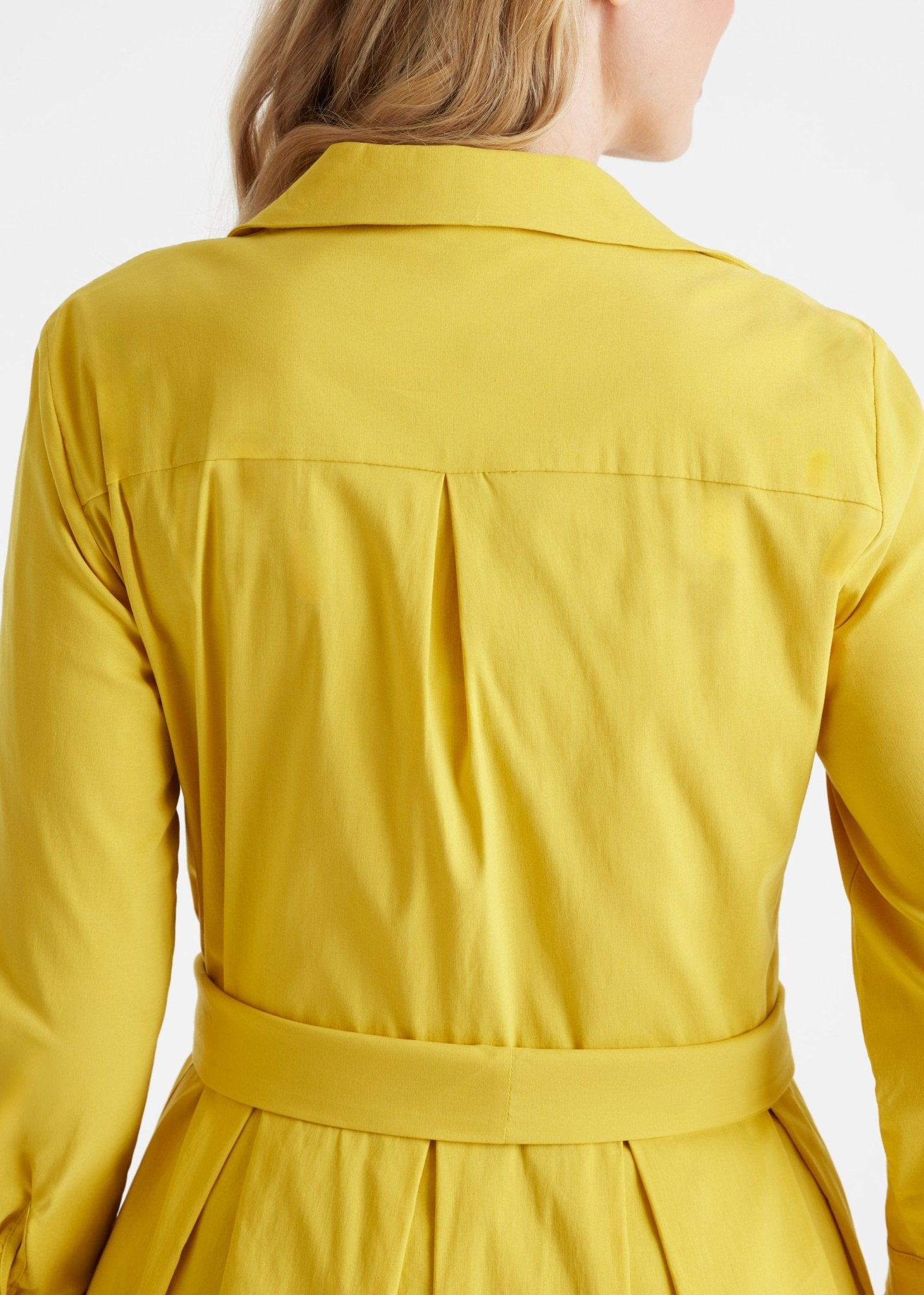Tailliertes Hemdblusenkleid MYLADJA aus Baumwollmix mit Stretch - FOX'S - Fashion