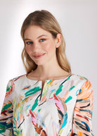 Ärmelloses Midi-Kleid DEMONA mit Rundhalsausschnitt, taillierter Form und floralem Print